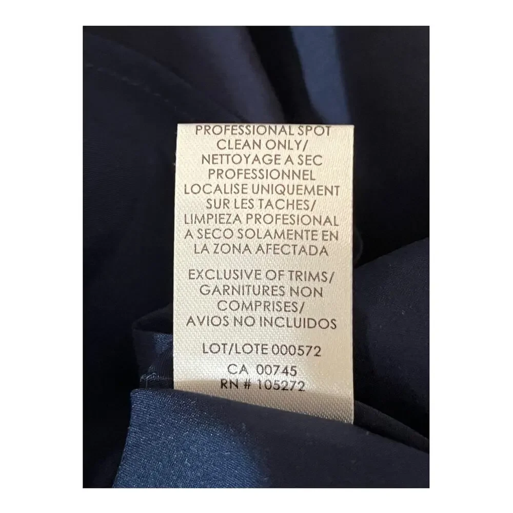 JS Collections Dress Reille Knee Length bow navy blue size 2 - Picture 7 of 8